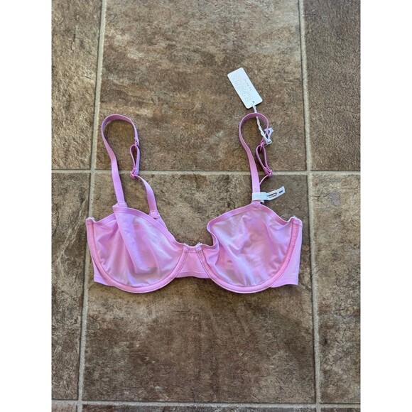 Aerie Smoothez Mesh Balconette Unlined Bra Raspberry Peak 32D - Picture 2 of 8